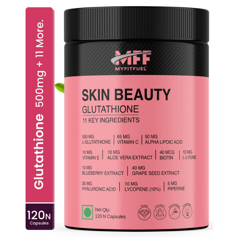 MyFitFuel Skin Beauty Glutathione + Lycopene, Vitamin C & E, Hyaluronic Acid, Biotin (120 capsules)