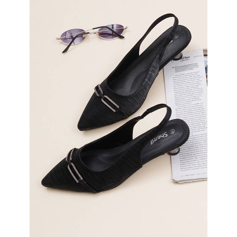 Sherrif Shoes Women BLACK Sandal Heels (EU 37)