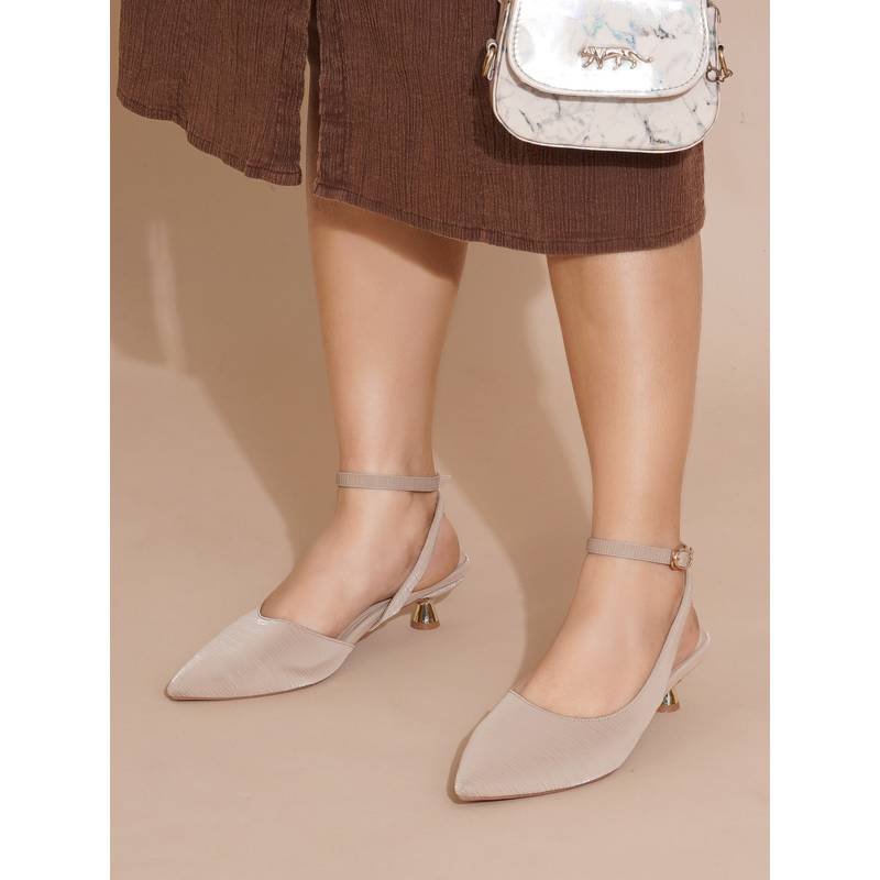 Sherrif Shoes Women KHAKI Sandal Heels (EU 35)