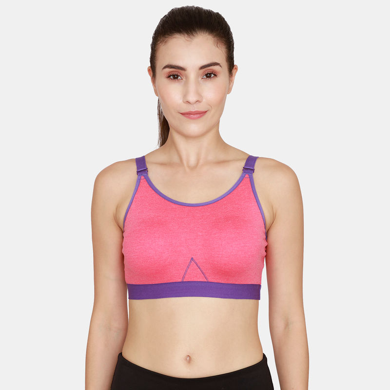 Zivame Sports Bra With Removable Padding Pink Buy Zivame Sports Bra