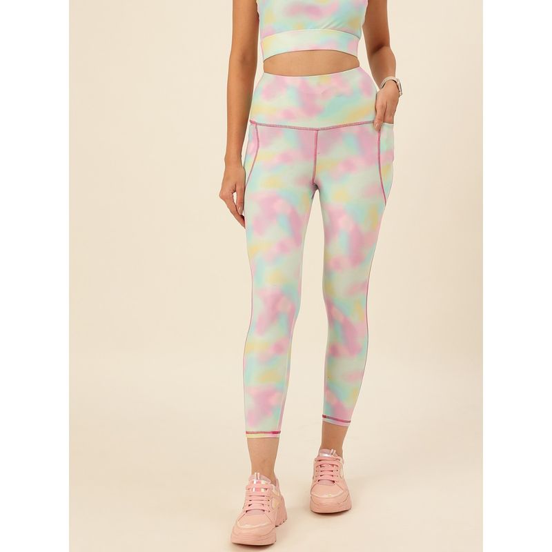 Cukoo Multi-Color Printed Skinny Fit Tights (M)