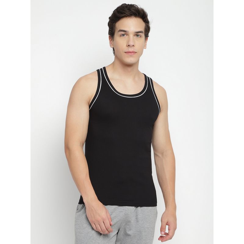 La Intimo Modish Gym Black Vest (S)