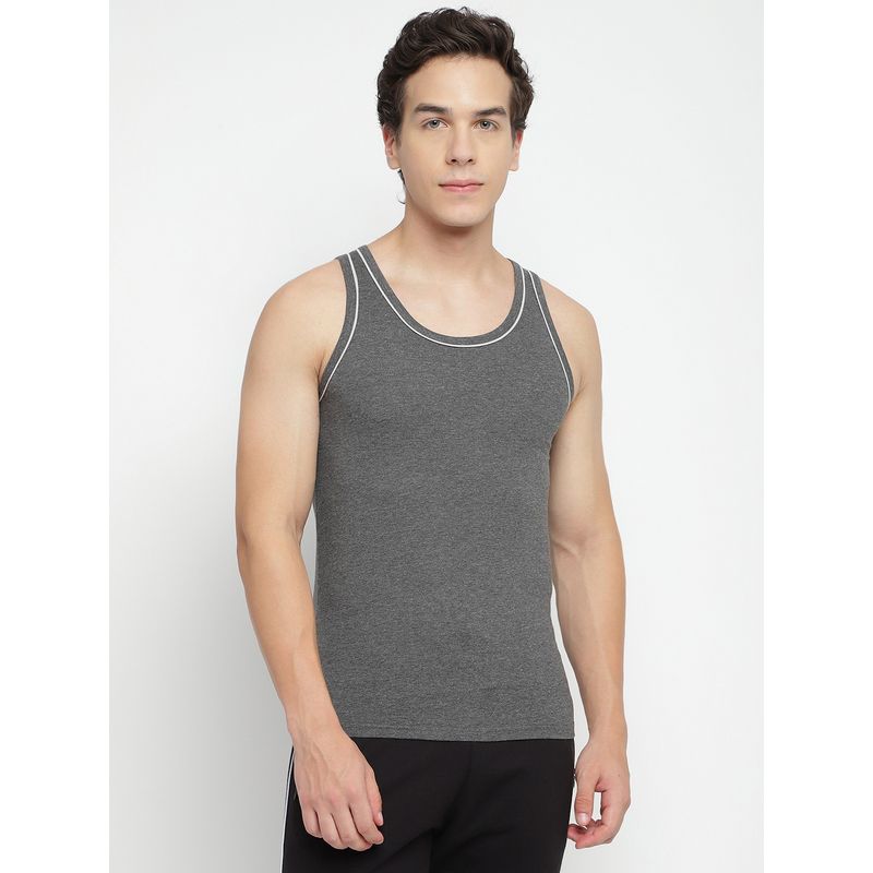 La Intimo Modish Gym Charcoal Vest (S)