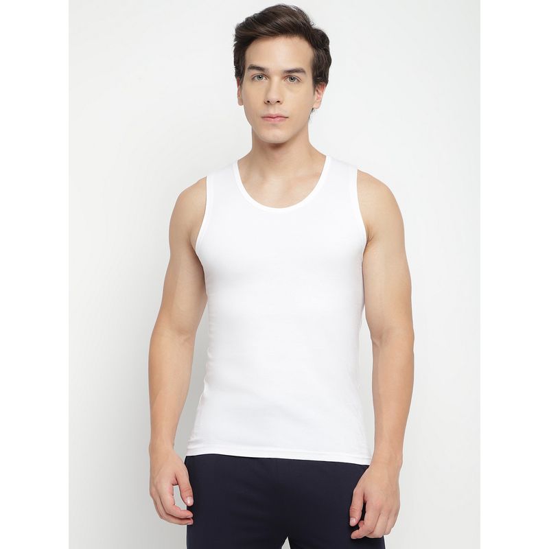 La Intimo Broad Support White Vest (S)