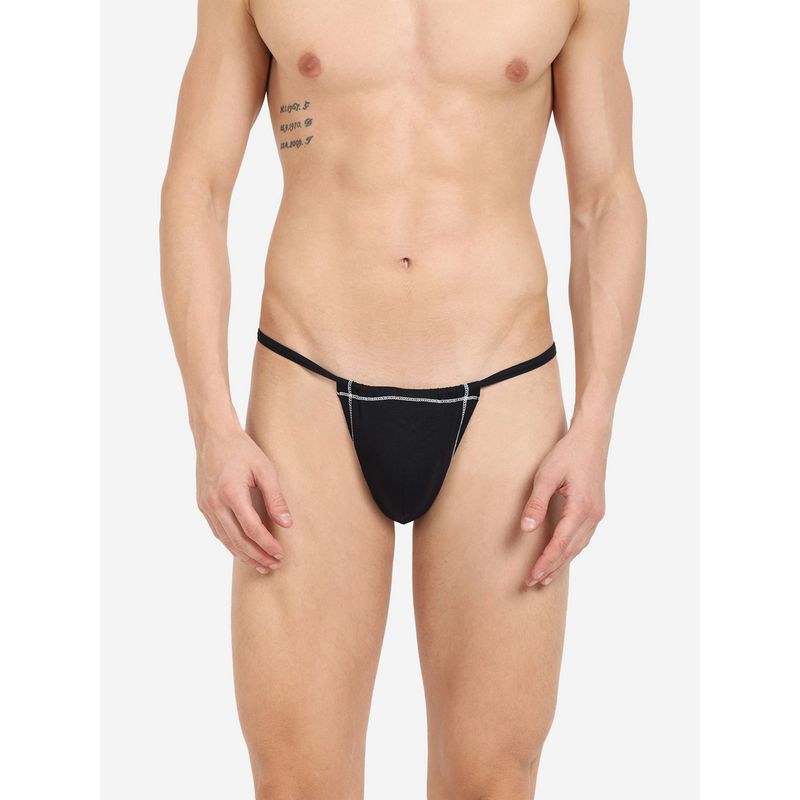 La Intimo Real Feel Black G-String Thong Brief (2XL)