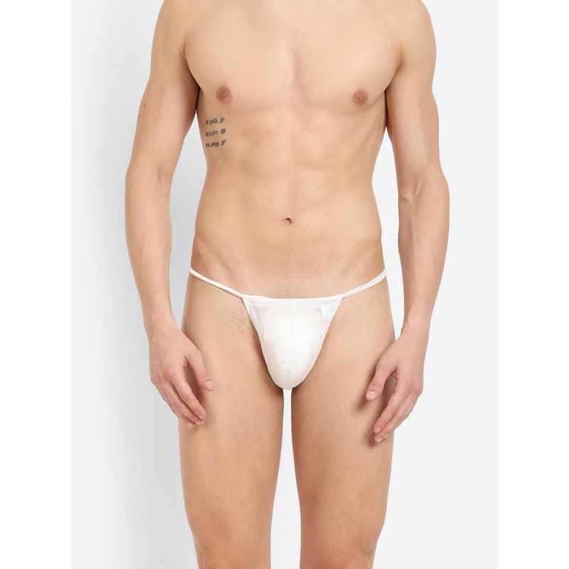La Intimo Transnet String White Thong Brief (2XL)