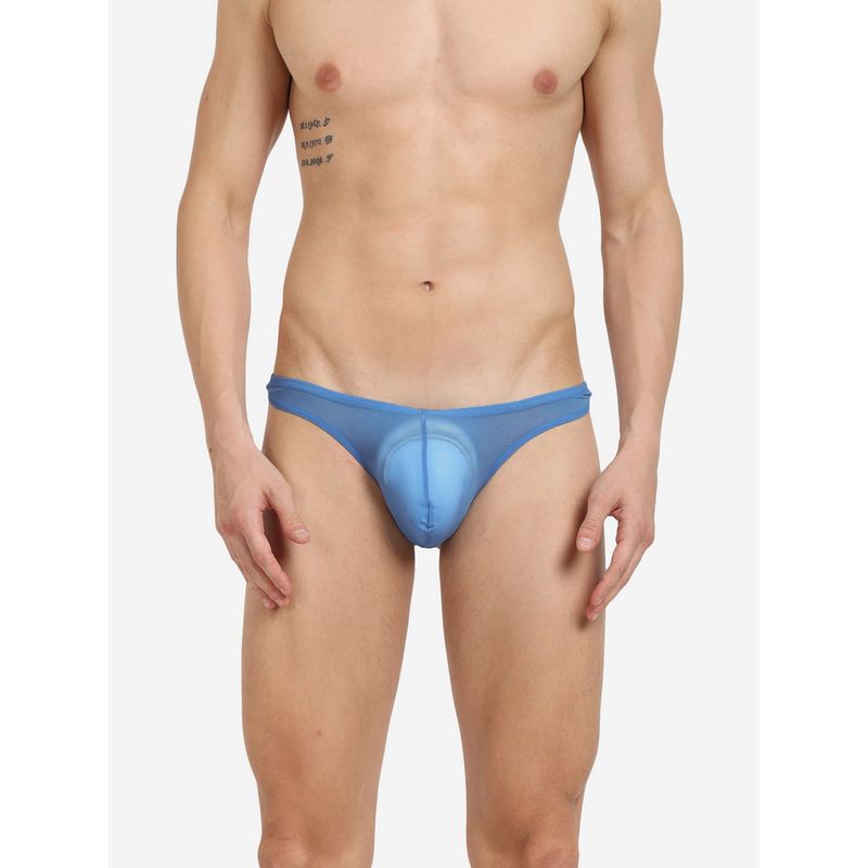 La Intimo Fine Mesh Comfy Blue Thong Brief (2XL)