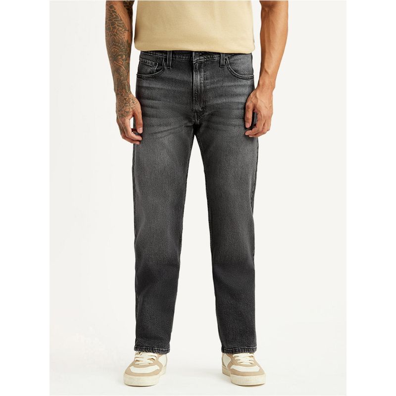 Levi's Mens 555 Charcoal Grey Loose Fit Mid Rise Jeans (32)