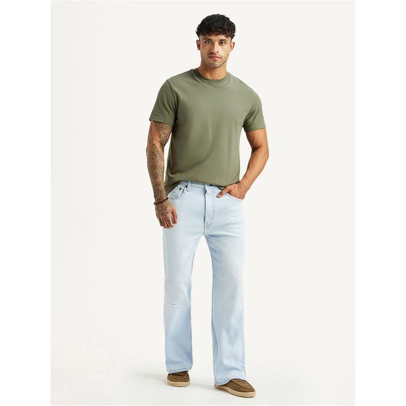 Levi's Mens 567 Light Blue Bootcut Mid Rise Jeans (32)