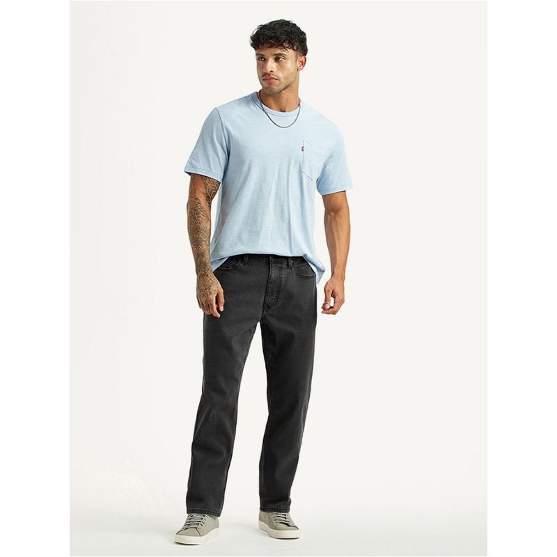 Levi's Mens 541 Grey Straight Fit Mid Rise Jeans (34)