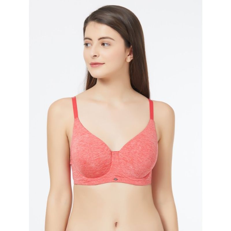 SOIE Women's Full Coverage Non padded Wired Bra - Red (34C)