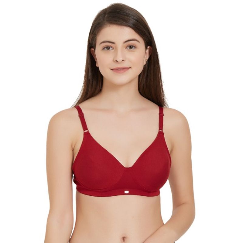 SOIE Full Coverage Non-Padded Non-Wired Tshirt Bra - Red (40B)