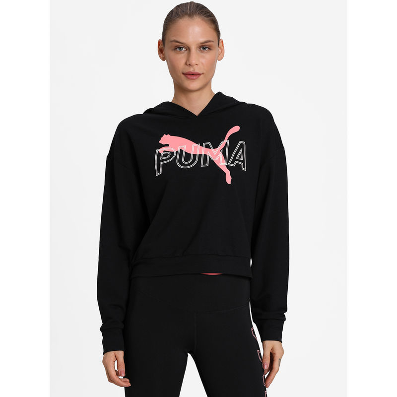 Puma Modern Sports Drycell Relaxed Fit WoMens Black Hoodie (XL)
