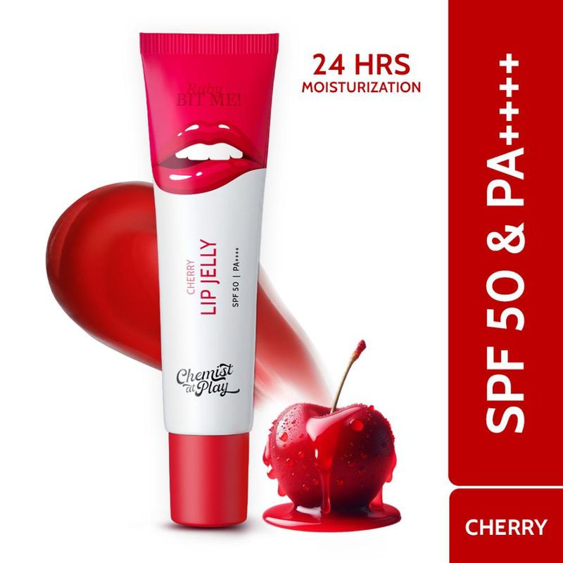 Chemist At Play Cherry Lip Jelly Lip Balm With SPF 50 PA++++ For Dry, Chapped & Pigmented Lips