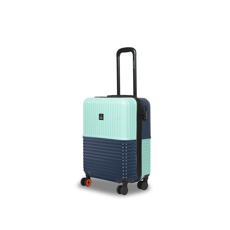 Nasher Miles Istanbul Hard-Sided Polycarbonate Cabin Luggage Trolley Bag (Teal-Dark Blue) (S)