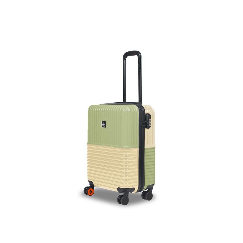 Nasher Miles Istanbul Hard-Sided Abs & Pc Cabin Luggage Green & Yellow Trolley Bag (S)