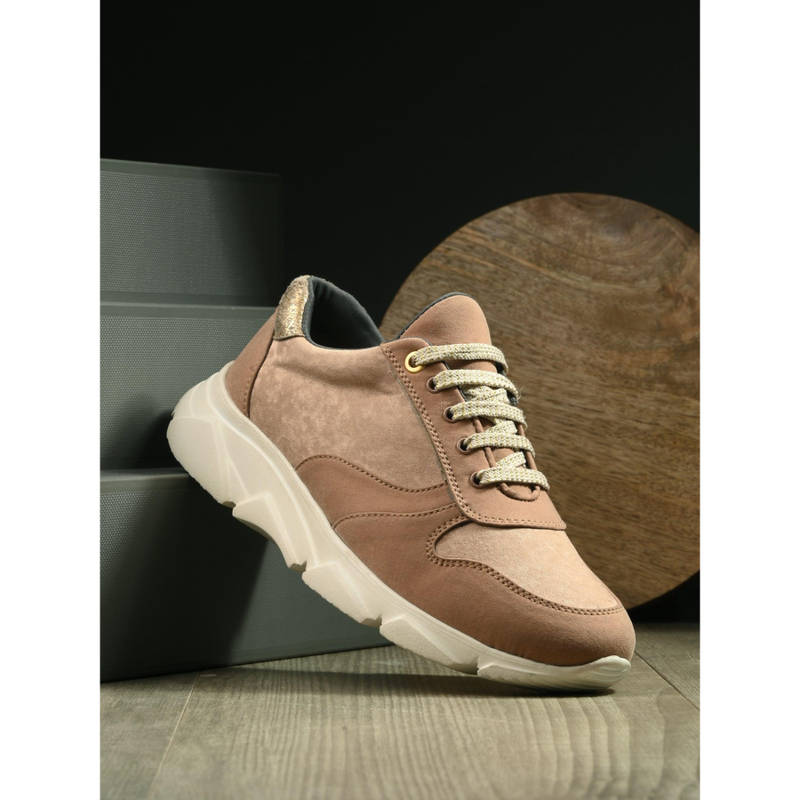 EGOSS X Lady Boss Premium Comfortable Casual Sneakers Tan (EURO 36)