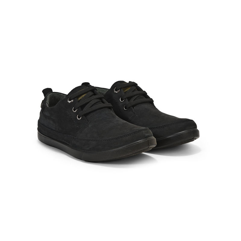 WOODLAND Men Casual Lace-Ups Black Sneakers (UK-6)