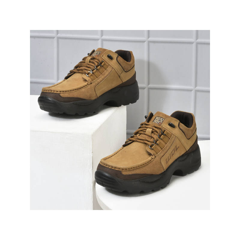 WOODLAND Men Casual Lace-Ups Light Tan Sneakers (UK-9)