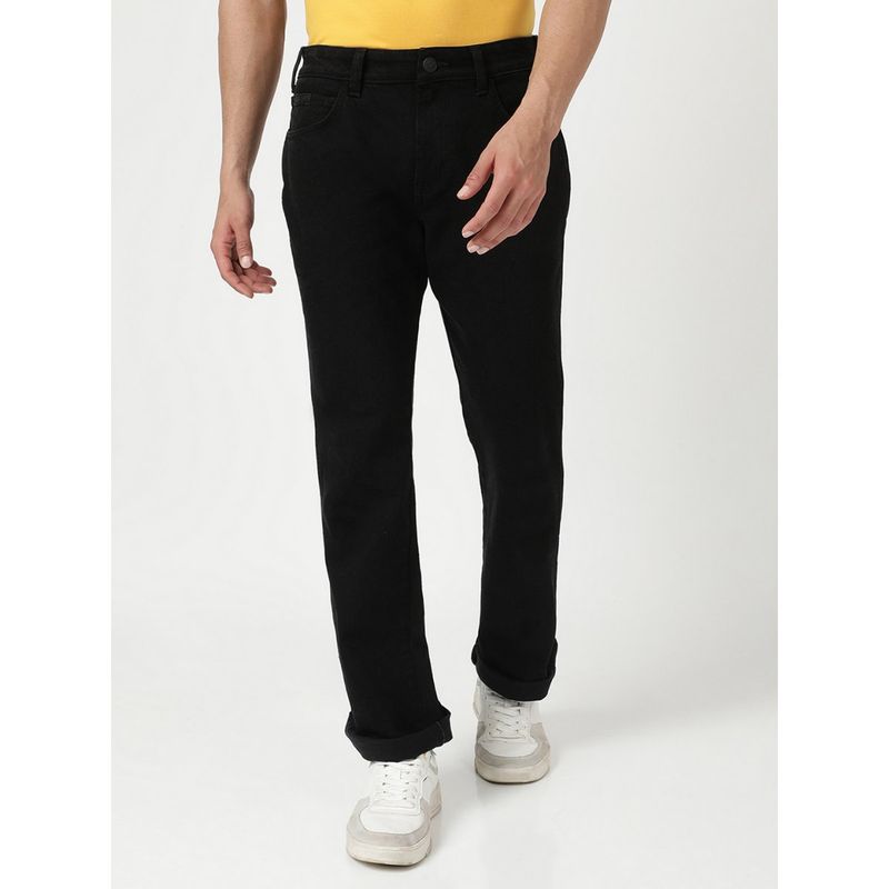 Wrangler Men Jacksville Black Jeans (Boot Cut) (38)