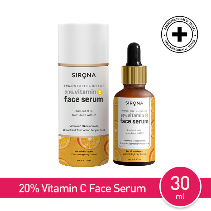 Sirona 20 Vitamin C Face Serum for Men and Women to Rejuvenate Damaged