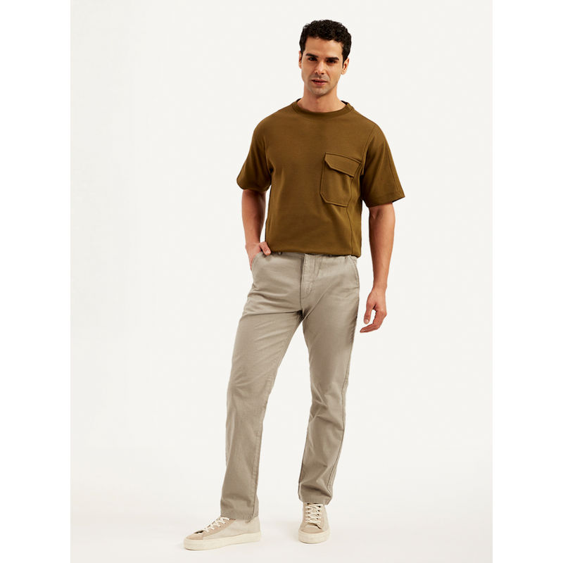 Levi's Men Taupe Straight Fit Chinos (36)