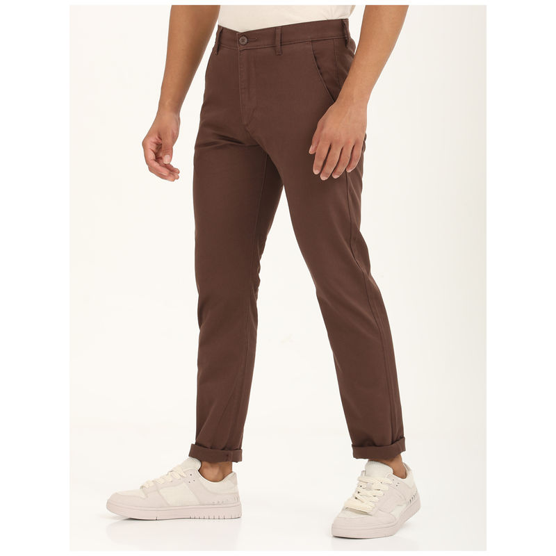 Levi's Men Brown Slim Fit Chinos (28)