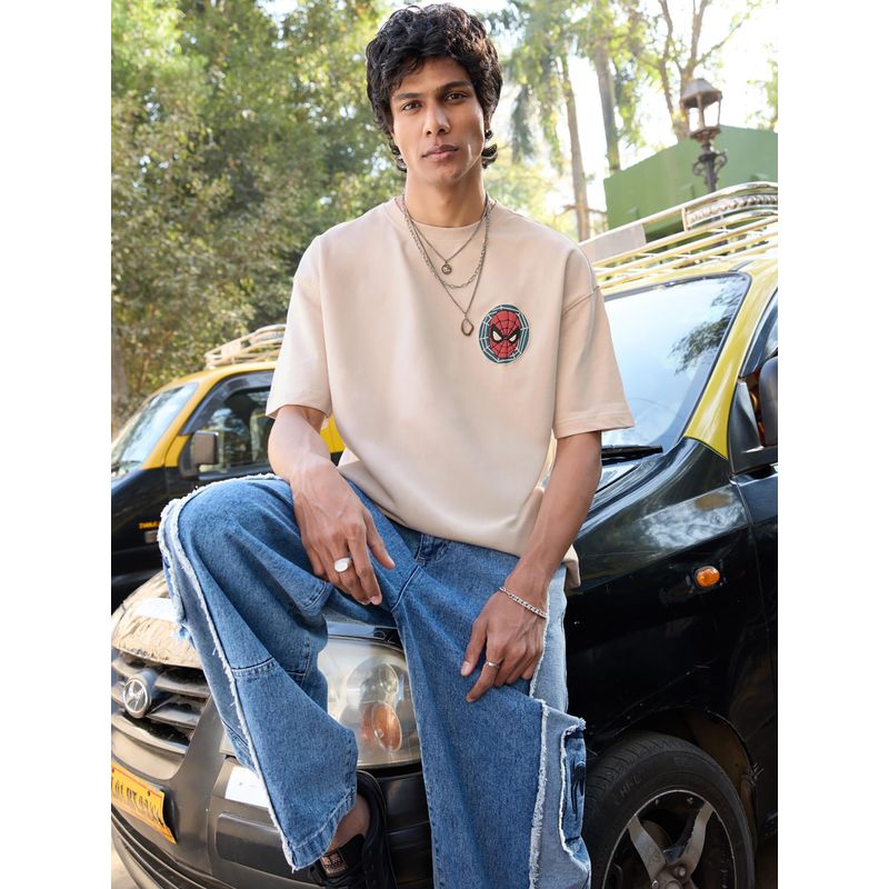 The Souled Store Official Spider-Man Desi Vibe Men Oversized T-Shirt (2XL)