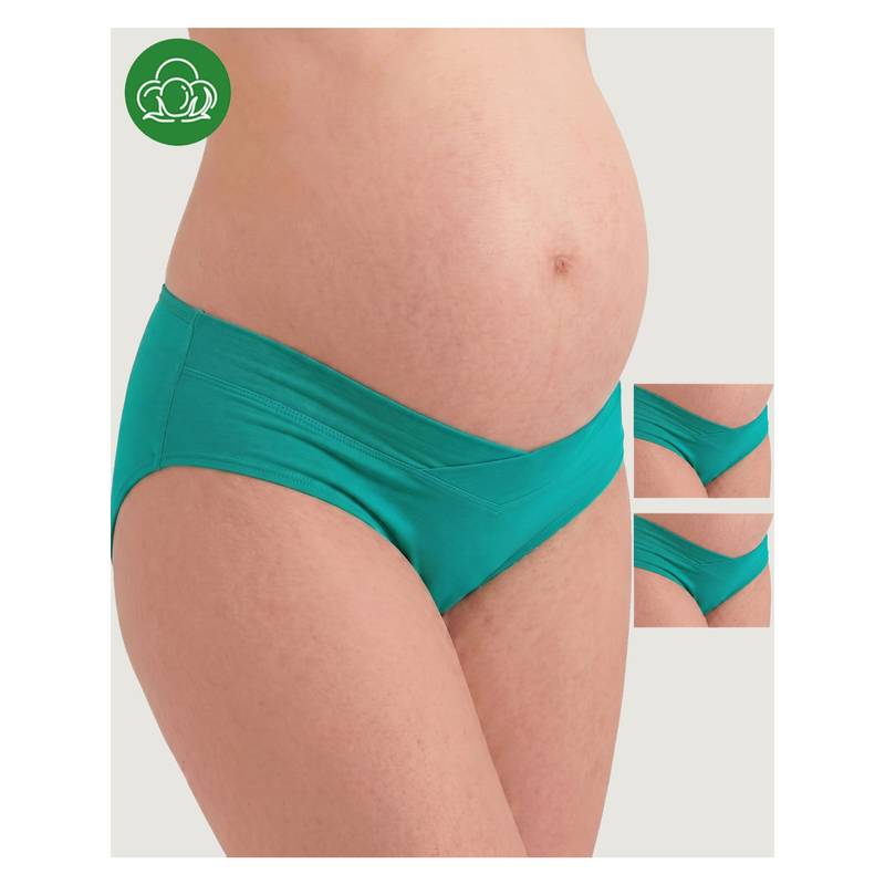 Inner Sense Plus Size Green Organic Cotton V Band Panty (Pack of 3) (M)