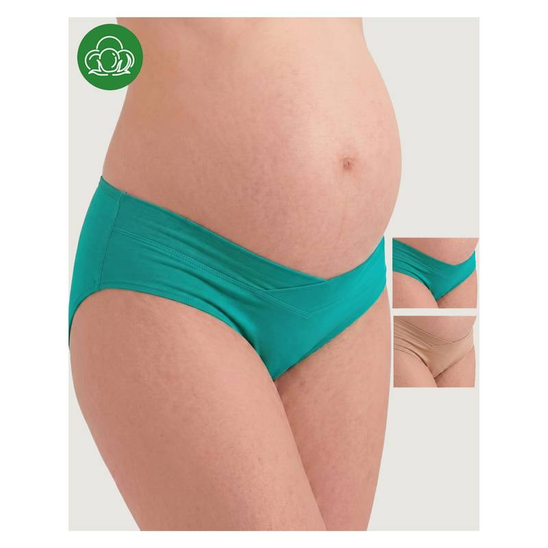 Inner Sense Plus Size Multi-Color Organic Cotton V Band Panty (Pack of 3) (M)
