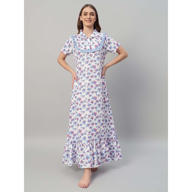 SEPHANI Women Blue Nightdress (XL)