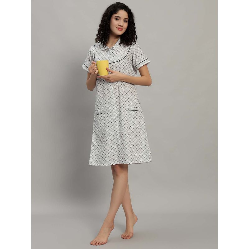 SEPHANI Women Black Nightdress (S)