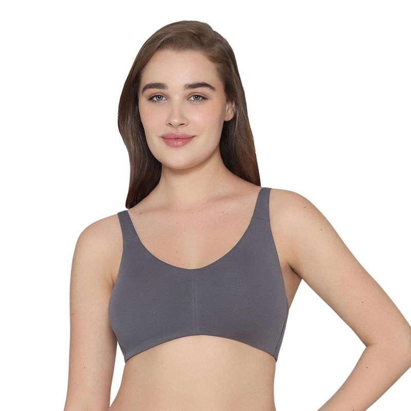 Wacoal Women's Live In Non-Padded Non-Wired Full Cup Cotton Blend T-Shirt Bra-Grey (40C)