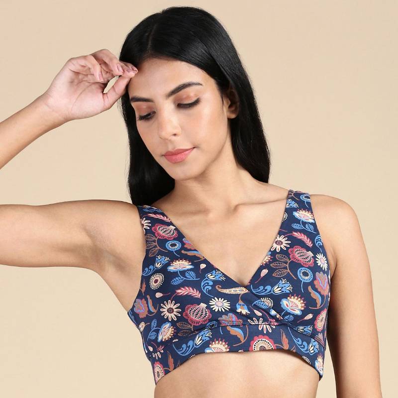 Tailor and Circus Womens Padded Plunge Bra Blue (XS)
