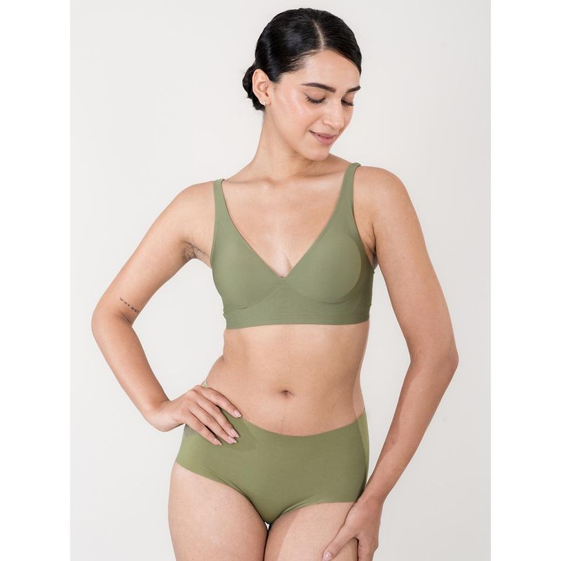 Shapercult Skyn Plunge Bra-Green (M)