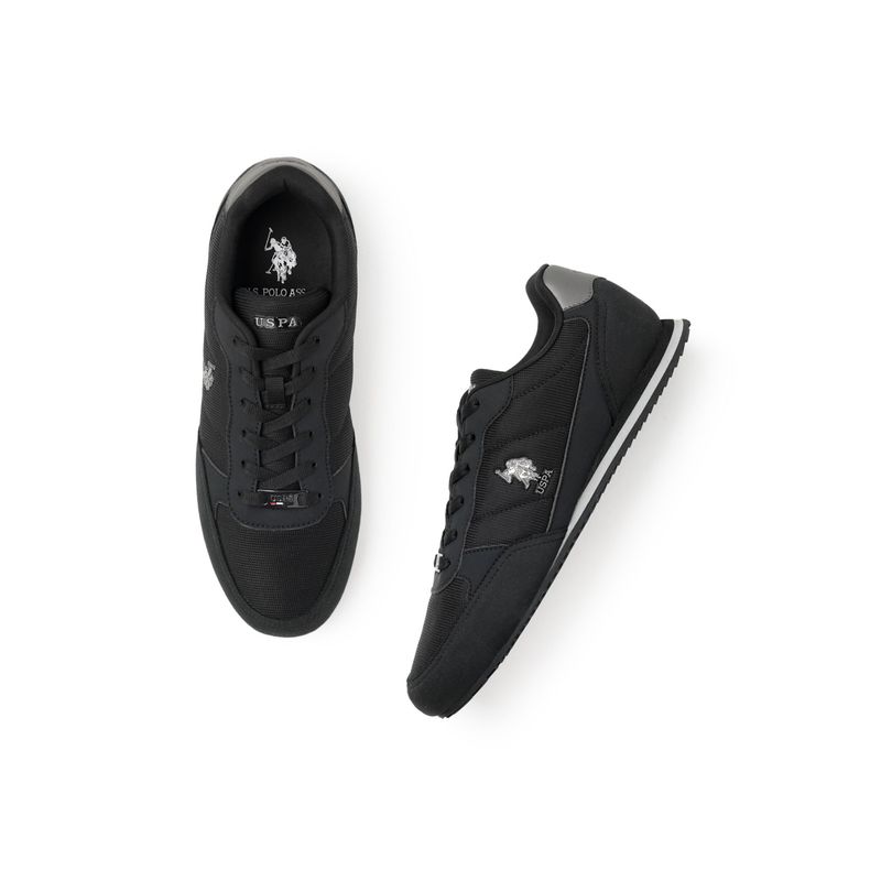 U.S. POLO ASSN. Men Eliza 2.0 Black Work Casuals Lace Up Shoes (UK 9)