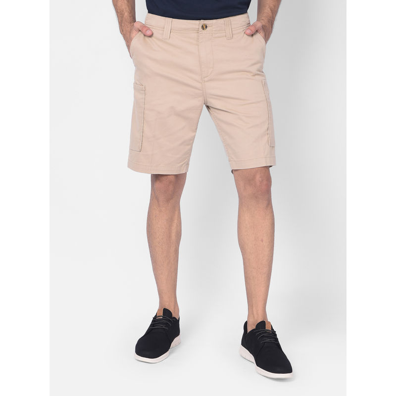 Timberland Men Straight Fit Odour Control Beige Shorts (28)