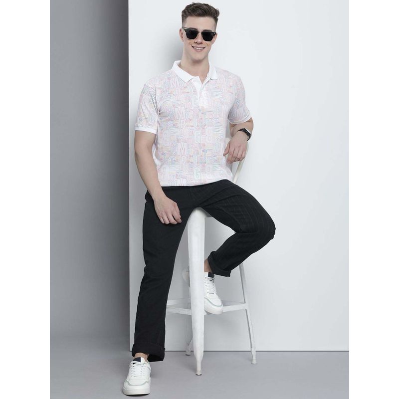 The Indian Garage Co Men Slim Fit Printed Polo Collar T-Shirt (S)