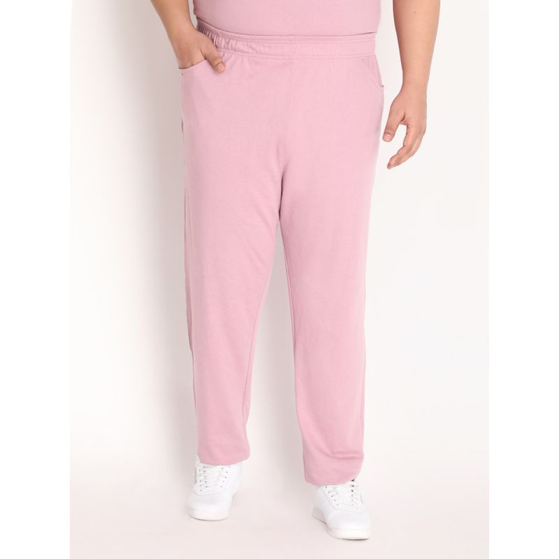 Chkokko Men Casual Track Pant Lower with Pocket In Pink (2XL)