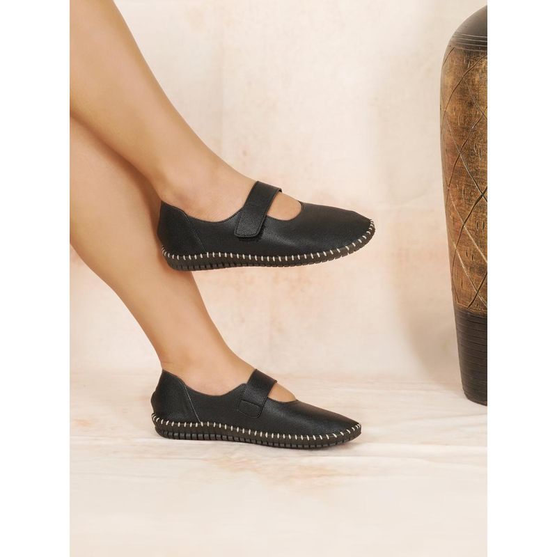 Sherrif Shoes Women Black Casual Solid Ballerinas (EU 38)