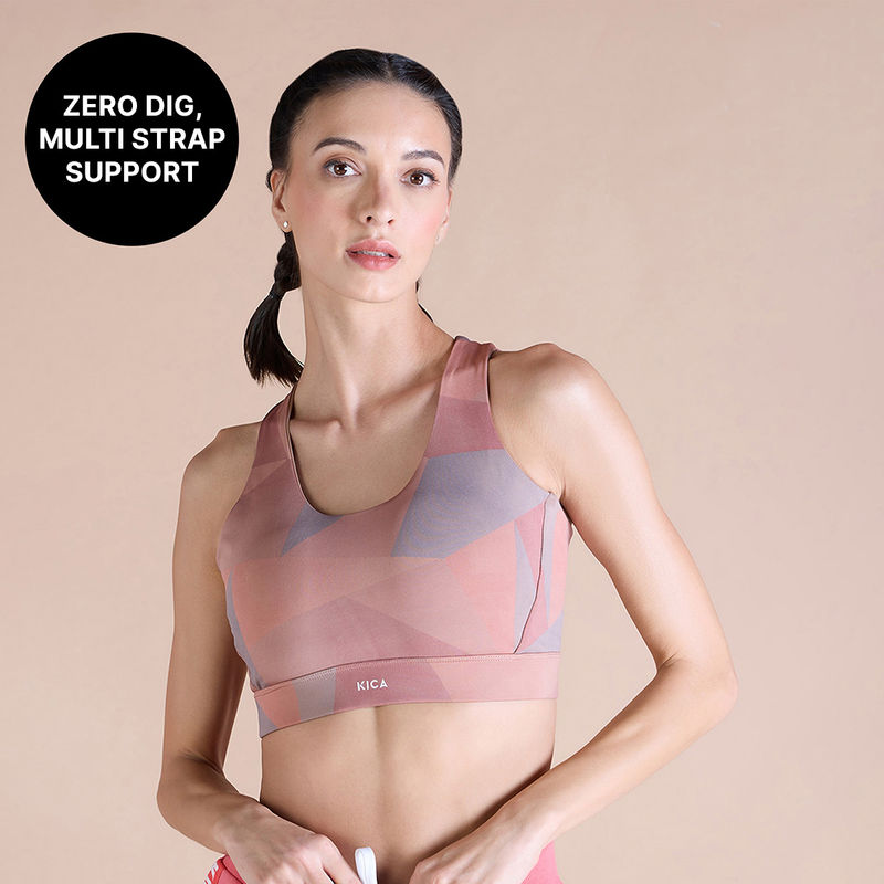 Kica Mid-Impact Strappy Sports Bra with Removable Pads in KICASKN™ Fabric (M)