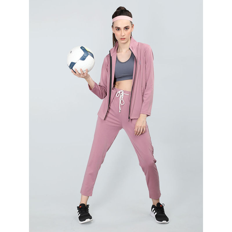 Buy Sweet Dreams Womens Fleece High Neck Full Sleeves Tracksuit - Pink (Set  of 2) Online
