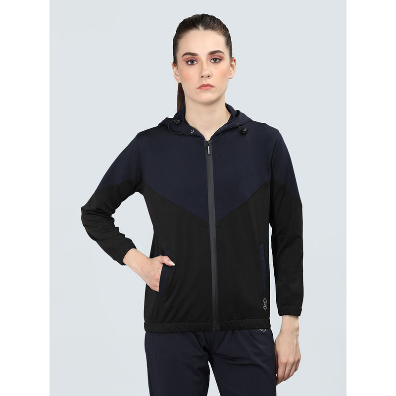 Chkokko Women Winter Sports Wind Cheater Zipper Stylish Jacket-Navy Blue (2XL)