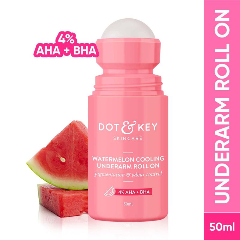 Buy Dot & Key Watermelon Underarm Roll On Deodorant With 4 AHA + BHA