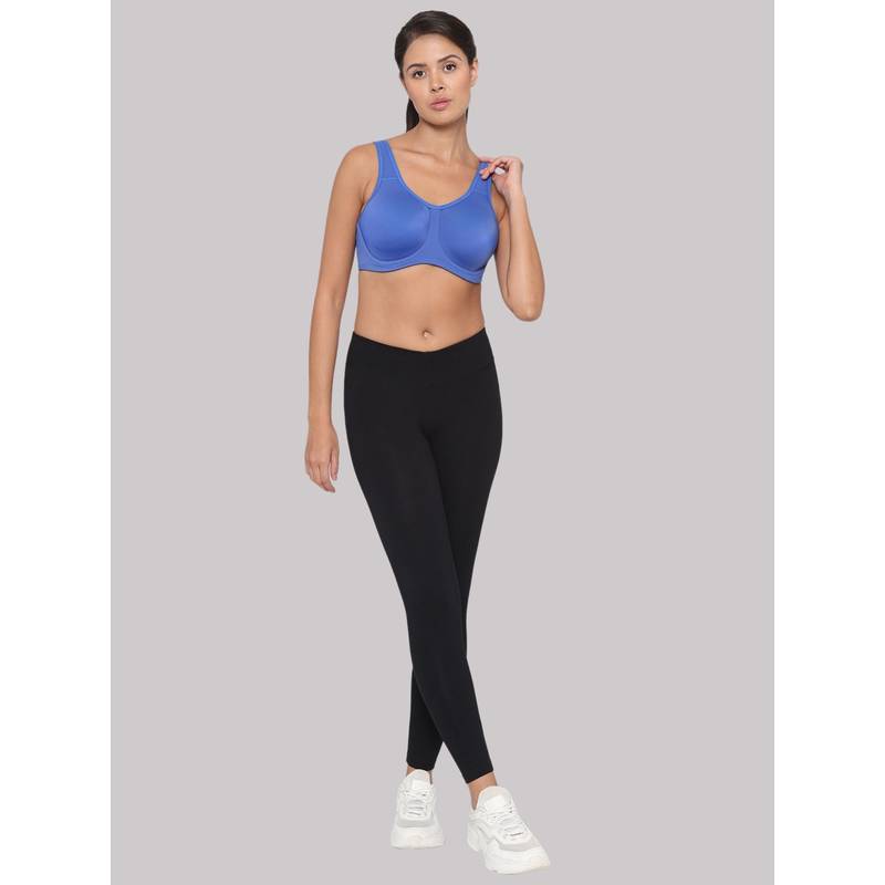 Wacoal Womens Sport Non Padded Wired Full Coverage High Intensity Sports Bra-Blue (32D)