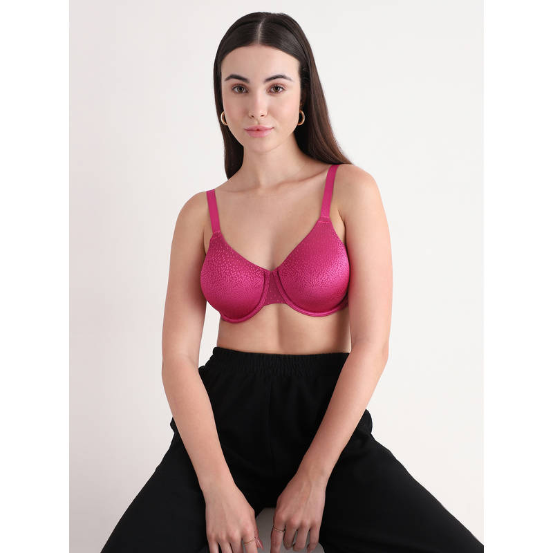 Wacoal Womens Back Appeal Non Padded Wired Full Cup Everyday Plus Size Bra - Magenta (38D)