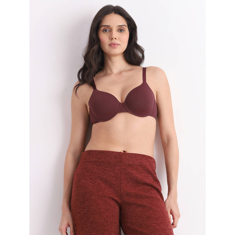 Wacoal Womens Everyday Elegance Padded Wired Full Cup T-Shirt Bra - Brown (40C)