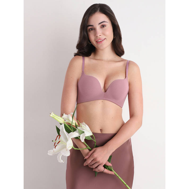 Wacoal Womens Dreamy Curve Padded Non-wired 3/4th Cup Wear Push-up Bra - Pink (32C)
