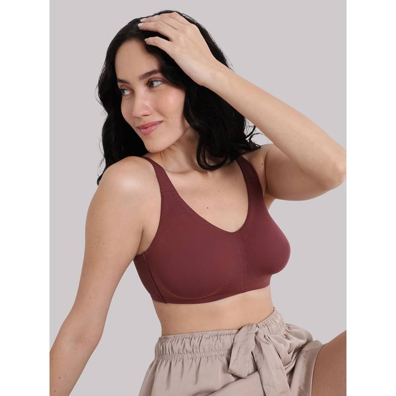 Wacoal Basics Essentials Live In Non-Padded Full Cup T-Shirt Bra-Dark Brown (34B)
