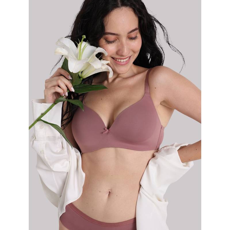 Wacoal Basics Zoe Padded 3/4Th Cup Comfort Fit T-Shirt Bra - Brown (34D)